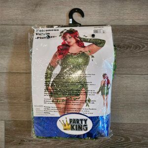 Party King Plus-Size Green Sequin Dress Costume